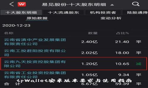 tpWallet安卓版本要求与使用指南